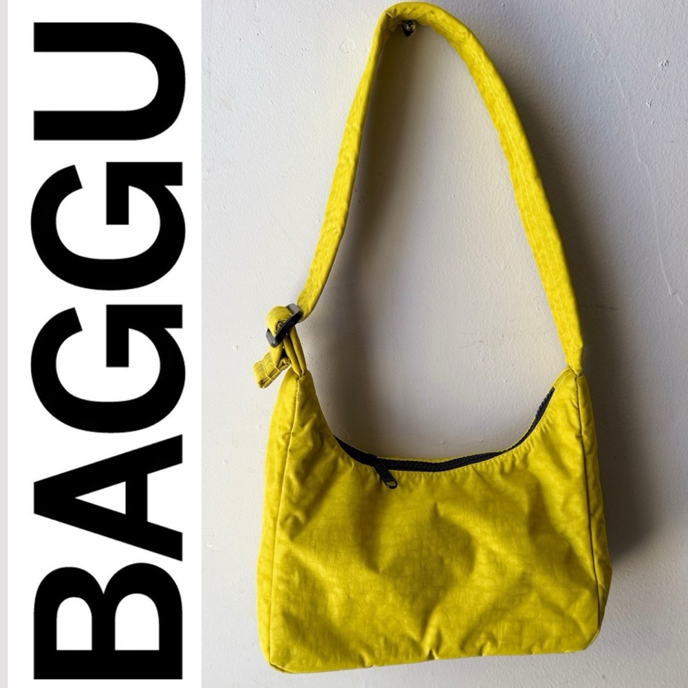 Sour Yellow Color Mini Shoulder Baggu